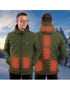 Meeste soojendusega jope W-TEC HEATborg - Khaki