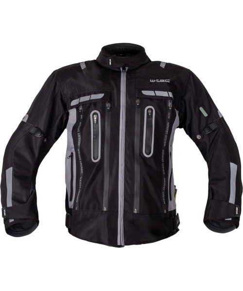 Motorcycle Jacket W-TEC Gelnair EVO - Black and grey