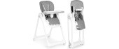 Feeding chair height adjustment eco leather straps double tray
