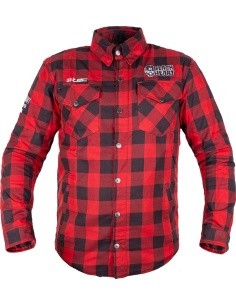 Motorcycle Shirt W-TEC Black Heart Rattlesneak - červeno-černá kostkovaná