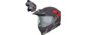 3-in-1 Flip-Up Motorcycle Helmet W-TEC Neovu Graphic - černo-červená