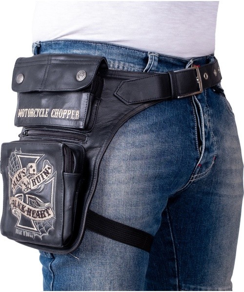 Motorcycle Thigh Bag W-TEC Black Heart Man’s Ruin