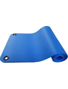 NBR Fitness Mat with Two Holes for Hanging Yate, 183×61×1cm, Blue 