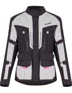 Women’s Motorcycle Jacket W-TEC Xenia - Black and grey