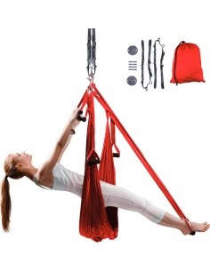 Aerial Aero Yoga Hammock inSPORTline Hemmok Red with Mounts and Straps