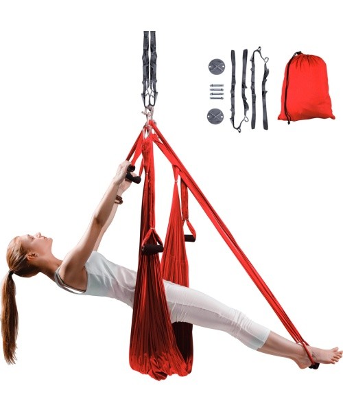 Aerial Aero Yoga Hammock inSPORTline Hemmok Red with Mounts and Straps