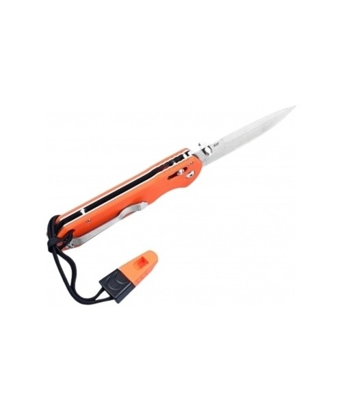 Ganzo G7452-OR-WS folding knife with whistle