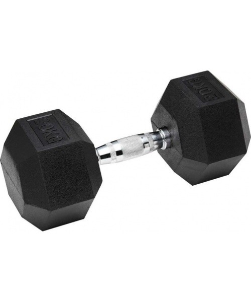 Hexagon Rubber Coated Dumbbell Bauer Fitness - 35 kg