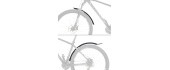 Mudguard set FORCE 24-28" (plastic, black)
