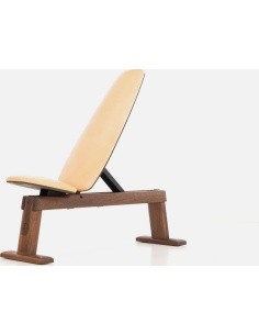 Weight Bench NOHrD Walnut Genuine Leather, Natural