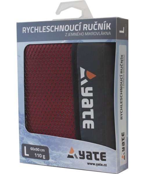Quick-drying Towel Yate, Size L, 60x90 cm - Ruby