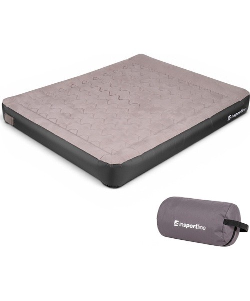 Double Inflatable Mattress inSPORTline Valkon Duo 192x151x22 cm with Built-in Electric Pump