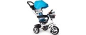 360 ° rotary tricycle with folding roof Ecotoys Grey