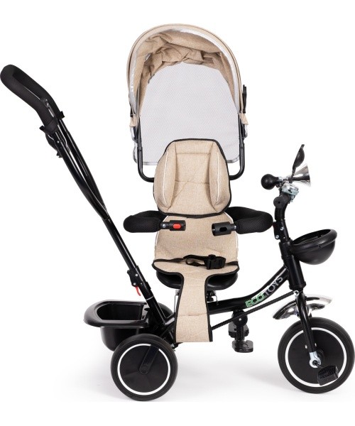 Kolmratas ECOTOYS pööratava istmega, beež