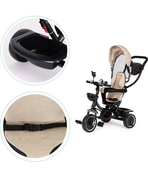 Tricycle tricycle swivel seat Beige ECOTOYS