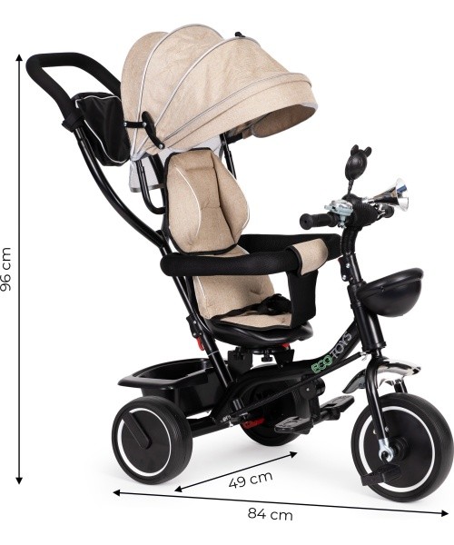 Tricycle tricycle swivel seat Beige ECOTOYS