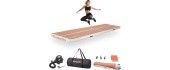 Inflatable Exercise Mat inSPORTline Airstunt 400 x 100 x 10 cm Mocha Mousse w/ Electric Pump