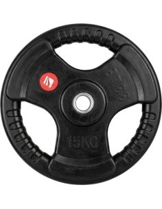 Rubber-Coated Weight Plate inSPORTline Graton 15 kg 30 mm