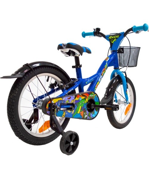 4KIDS Rebel 16" bike, size 10" (25.5 cm), aluminium, blue
