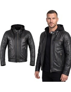 Leather Motorcycle Jacket W-TEC Murayo II - Black