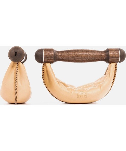SwingBells pähklipuidust hantlite komplekt, naturaalne - 8 kg