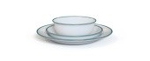 Enamel Plate Origin Outdoors Ocean, 26cm, White