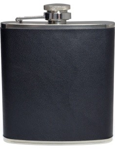 BasicNature Hip flask 'Leather'
