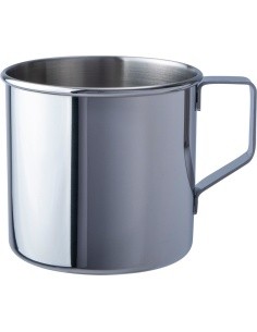 BasicNature Stainless steel mug 'Zebra' polished