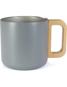 BasicNature Stainless steel thermo mug 'Rustico'