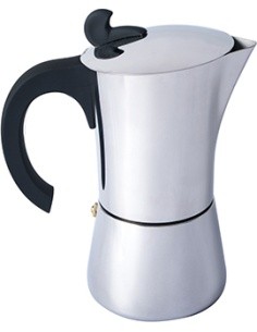 Roostevabast terasest espressokann BasicNature, 6 tassi