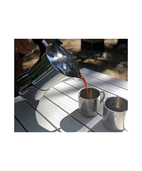 Roostevabast terasest espressokann BasicNature, 6 tassi