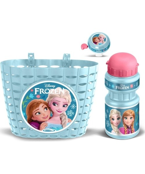 Cycling Set Frozen II (Basket, Water Bottle, Bell) – Light Blue