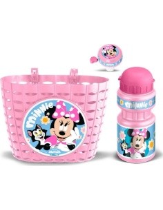 Cycling Set Minnie (Basket, Water Bottle, Bell) – Pink