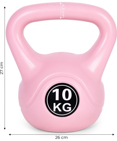Kettlebell kettle 10kg harjutus hantli pall fitness kaal roosa ModernHome
