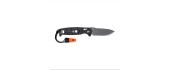 Ganzo G7412P-BK-WS folding knife with whistle.