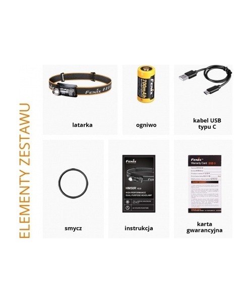 LED Flashlight-Headlamp Fenix ​​HM50R V2.0