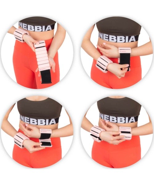 Randme- ja pahkluuraskused inSPORTline Brace 2 x 1 kg - Mocha mousse