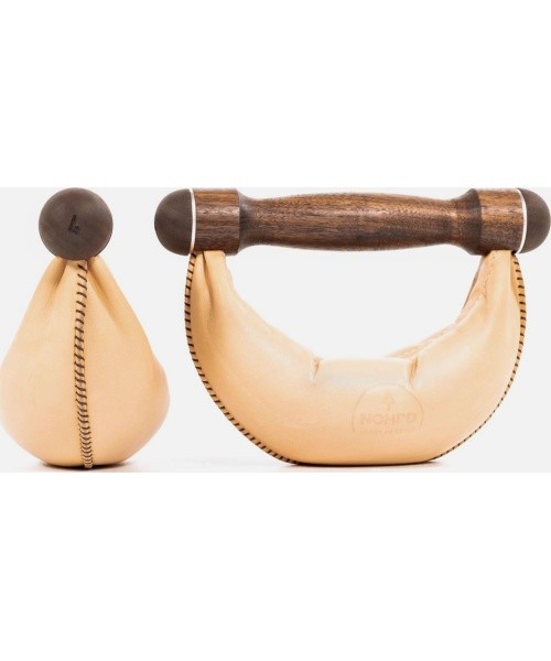 SwingBells pähklipuidust hantlite komplekt, naturaalne - 8 kg