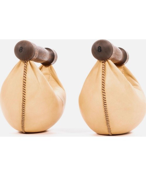 SwingBells pähklipuidust hantlite komplekt, naturaalne - 8 kg