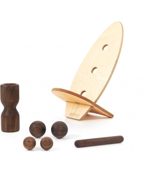 rollbrett Set Nussbaum groß - Hell)