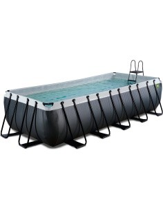 EXIT Black Leather bassein 540x250x122 cm liivafiltri pumbaga, must