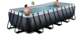 EXIT Black Leather pool 540x250x122cm with sand filter pump - black
