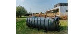 EXIT Wood pool 400x200x122cm with sand filter pump - brown