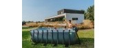 EXIT Wood pool 400x200x122cm with sand filter pump - brown