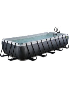 EXIT Black Leather pool 540x250x100cm with sand filter pump - black