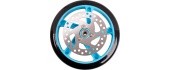 Replacement Wheel w/ Brake Rotor for inSPORTline Discola Scooter 200 x 30 mm - Blue