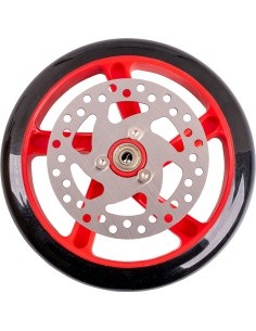 Replacement Wheel w/ Brake Rotor for inSPORTline Discola Scooter 200 x 30 mm - Red