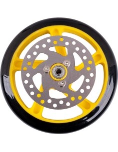 Replacement Wheel w/ Brake Rotor for inSPORTline Discola Scooter 200 x 30 mm - Yellow