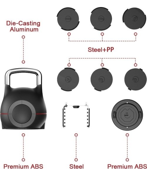 Adjustable Kettlebell inSPORTline Xtrabell 1.5–10 kg