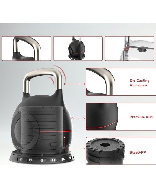 Adjustable Kettlebell inSPORTline Xtrabell 2–20 kg